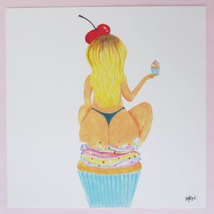 Cupcake Booty Art Print